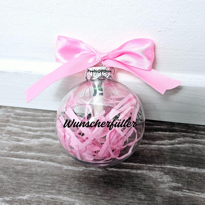 Wunscherfüller/Geldgeschenk Gutschein/Geldgeschenk Geburtstag/Weihnachtskügel personalisiert/Geld verschenken/Geld verpacken/Glückwunsch bild 7