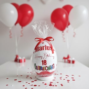 Personalisiertes XXL Überraschungsei /Ü-Ei/XXL Überraschungsei mit Motiven/18 Geburtstag /Geschenk Geburtstag/11 Designs/Weihnachtsgeschenk Wie Bild 1