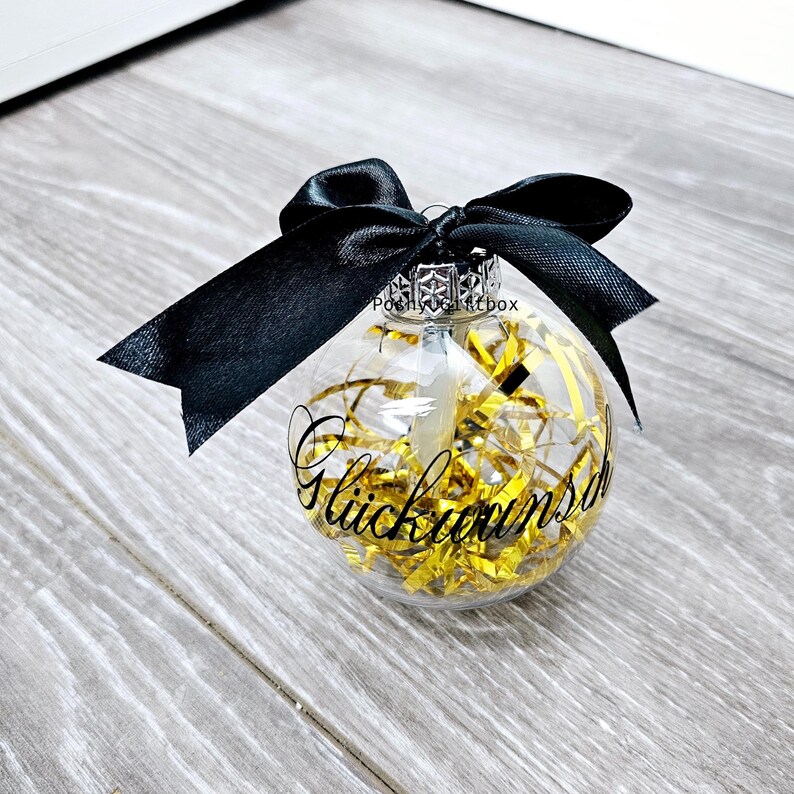 Wunscherfüller/Geldgeschenk Gutschein/Geldgeschenk Geburtstag/Weihnachtskügel personalisiert/Geld verschenken/Geld verpacken/Glückwunsch bild 9