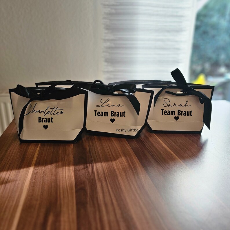 Geschenktaschen mit Namen/Eine Kleinigkeit Tüte/Geschenktüte /Geschenkverpackung JGA/Goodies Bag/JGA Beutel/Geschenktasche Geburtstag,Party image 3