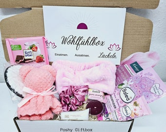 Wohlfühlbox/Kleine Auszeit Set/Geburtstagsgeschenk Kollegin/Geschenk für Freundin/Geschenk Set Frauen/Wellnessbox/Entspannungsbox Frauen