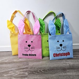 Ostertasche personalisiert/Ostern Kinder/Stofftasche Ostern/Jutetasche Ostern/Ostertasche Bunt /Osternest/Ostertäschen/Osterbeutel/niedliche