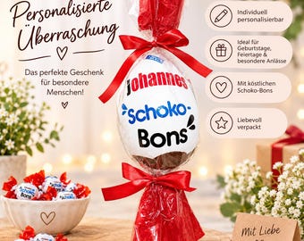 Personalisiertes XXL Schokobons/ Schokobons Geschenk/Schokobons mit Namen/Geschenkverpackung/Schokobons Weihnachtsgeschenk,Geburtstag
