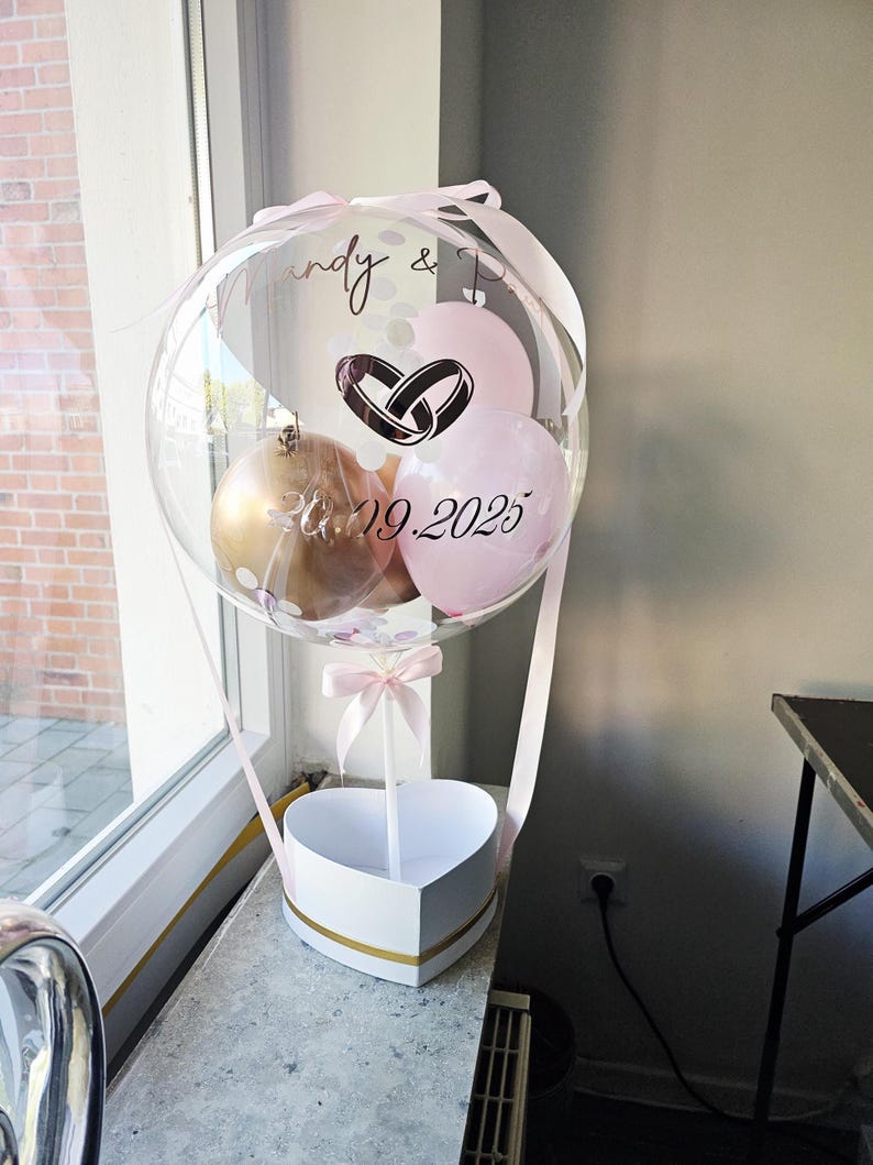 Geburtstagsgeschenk/Hochzeitstag Geschenk/Ballongeschenk /Geschenk Frauen/Männer/Ballon personalisiert/Verlobungsgeschenk/Ballonbox/Ballons image 11