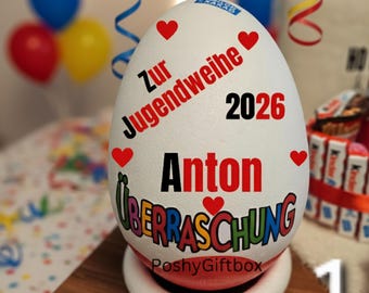 XXL Überraschungsei/Geschenk Jugendweihe/Taufe/Erstkommunion/Geburtstag /Ü-ei /Jugend/11 DESIGNS/1.Heilige Kommunion Geschenk
