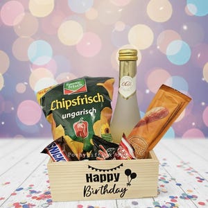 Geschenkkörbchen/Kleines Geschenk/Holz Geschenkkorb/Kleine Auszeit/Holzkorb/Kleines Dankeschön/Abschied Geschenk/Männer Wellness/Präsentkorb image 6