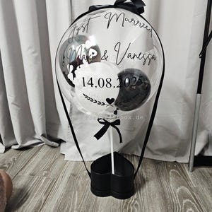 Ballongeschenk HOCHZEIT/Geschenk zum Hochzeitstag/Verlobungsgeschenk/Just Married/Hochzeitsgeschenk/Ballongrüß /Geldgeschenk Hochzeit image 5