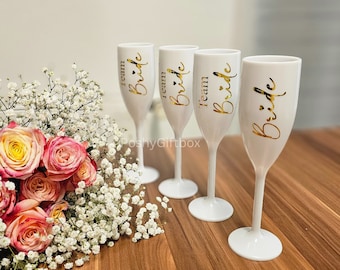 Personalisiertes Weinglas zum JGA/Sektgläser,Weingläser mit Namen zum Junggesellinnenabschied/Personalisierte Sektgläser/AUFKLEBER Sektglas