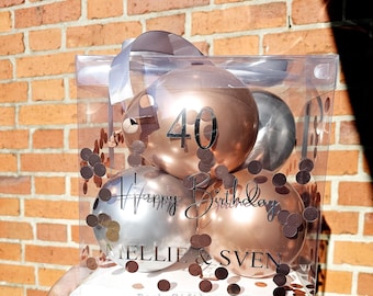 Personaliseerbare ballondoos/Geschenkbox/Luftballons/Geldgeschenk/Geburtstagsgeschenk/Geschenkverpackung/Geschenkset Individuell