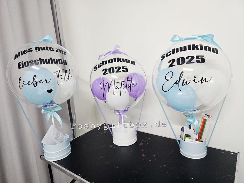 Schulkind Ballon/Geschenk zur Einschulung/Schulkind Geschenk/Geschenkbox zum ersten Schultag/Endlich Schulkind Ballon/Schultüte Einschulung image 3