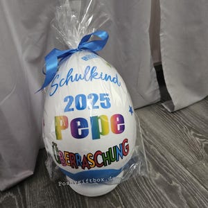 XXL berraschungsei/geschenk EINSCHULUNG/Geburtstag,Jugendweihe/Taufe/Erstkommunion/Abitur /Hochzeit Ü-ei /Geschenk / 3 Verschiedene Farben afbeelding 8