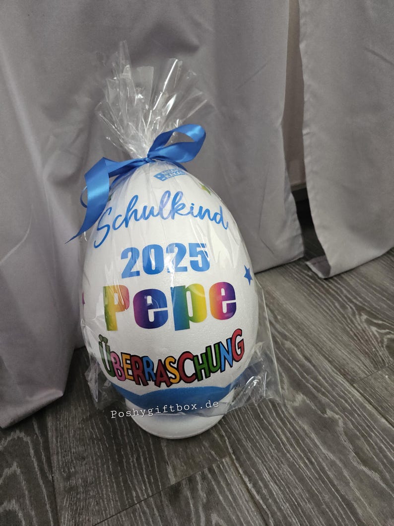 XXL berraschungsei/geschenk EINSCHULUNG/Geburtstag,Jugendweihe/Taufe/Erstkommunion/Abitur /Hochzeit Ü-ei /Geschenk / 3 Verschiedene Farben afbeelding 8