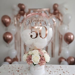 Ballongeschenk/Ballon personalisiert /Geschenk zur Hochzeit/Geburtstagsgeschenk/Geschenk Frauen/Geschenk Muttertag/Geschenkbox/Ballonbox image 2
