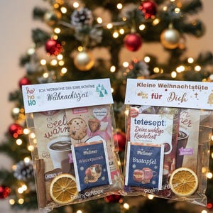 Kleine Geschenktüten/Kleine Weihnachtstüte/Weihnachten to go/Wohlfühlgeschenk Winterzeiten/Weihnachtsgeschenk /Adventsgeschenk/ 2 Varianten