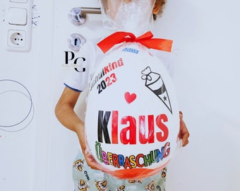 Personalisiertes XXL Überraschungsei Mit Schokoladen/Einschulungsgeschenk/XXL Überraschungsei SCHULKIND/Weihnachtsgeschenk/9 Designs