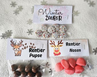 Rentierpupse/Rentier Nasen/Winterzauber/Adventskalender/Nikolausgeschenk/Firmenfeier/Mitarbeitergeschenk/Gastgeschenk Weihnachten/