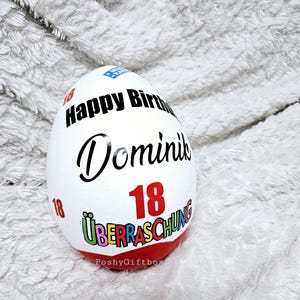 Personalisiertes XXL Überraschungsei/XXL Überraschungsei/Überraschungsei XXL/Ü-ei Geburtstag/Muttertagsgeschenk/Weihnachtsgeschenk/9Designs 9