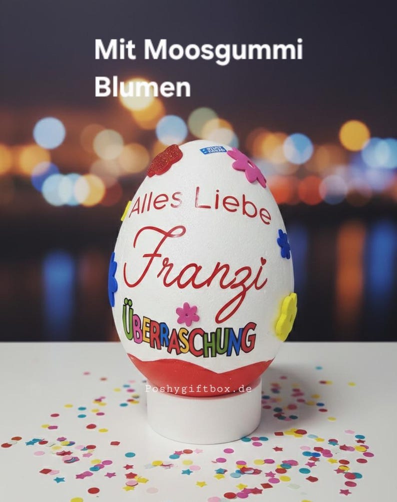 Personalisiertes XXL Überraschungsei/XXL Überraschungsei/Überraschungsei XXL/Ü-ei Geburtstag/Muttertagsgeschenk/Weihnachtsgeschenk/9Designs 10
