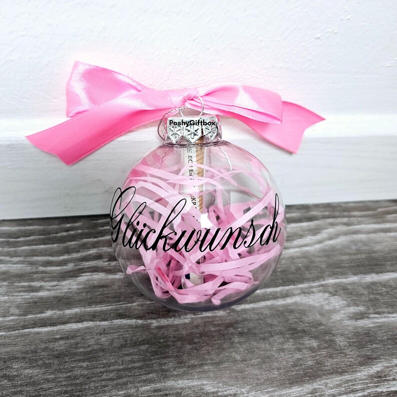 Wunscherfüller/Geldgeschenk Gutschein/Geldgeschenk Geburtstag/Weihnachtskügel personalisiert/Geld verschenken/Geld verpacken/Glückwunsch bild 5