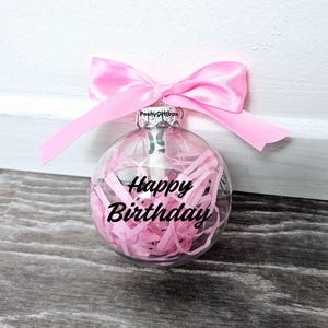 Wunscherfüller/Geldgeschenk Gutschein/Geldgeschenk Geburtstag/Weihnachtskügel personalisiert/Geld verschenken/Geld verpacken/Glückwunsch Rosa/Pink