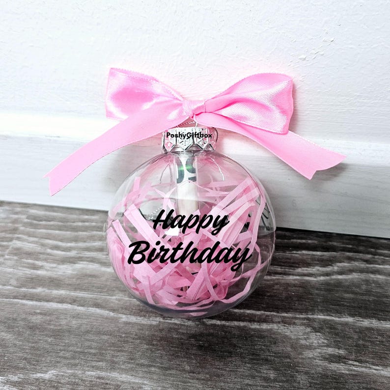Wunscherfüller/Geldgeschenk Gutschein/Geldgeschenk Geburtstag/Weihnachtskügel personalisiert/Geld verschenken/Geld verpacken/Glückwunsch Rosa/Pink