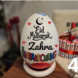 XXL personalisiertes Überraschungsei Eid Mubarak /Ramadan Geschenk/Ü-Ei Happy Bayram/Islamisches Geschenk/hayirli Bayramlar/ 4