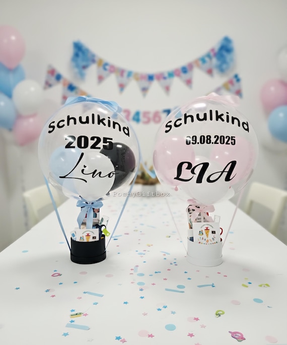 Schulkind Ballon/Geschenk zur Einschulung/Schulkind Geschenk/Geschenkbox zum ersten Schultag/Endlich Schulkind Ballon/Schultüte Einschulung