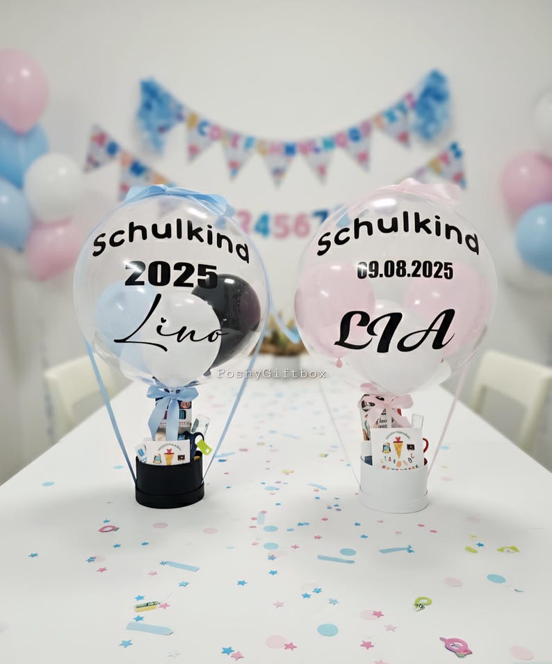 Schulkind Ballon/Geschenk zur Einschulung/Schulkind Geschenk/Geschenkbox zum ersten Schultag/Endlich Schulkind Ballon/Schultüte Einschulung image 1