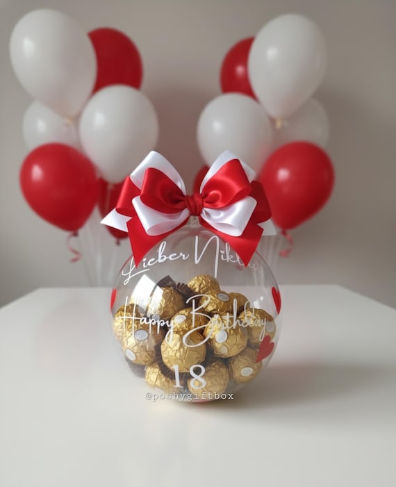 18cm Klare Befüllbare Acrylkugel/geschenkverpakung/wellness Set/geschenkbox Personalisiert/xxl Weihnachtskugel/geschenkbox Mit Namen