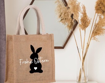 Ostertasche/Osterkörbchen/Jutetasche Ostern/Osterkorb / Oster Jute/ Ostern Kinder Erwachsene Geschenk/Hasenpost Ostern/Frohe Ostern