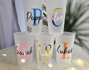Partybecher Set/Personalisierte Weihnachtsbecher/Becher zum Geburtstag/Mehrwegbecher/Trinkbecher/Becher Karneval/Weihnachtsgeschenk/Präsent