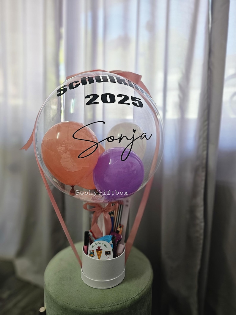 Schulkind Ballon/Geschenk zur Einschulung/Schulkind Geschenk/Geschenkbox zum ersten Schultag/Endlich Schulkind Ballon/Schultüte Einschulung image 6