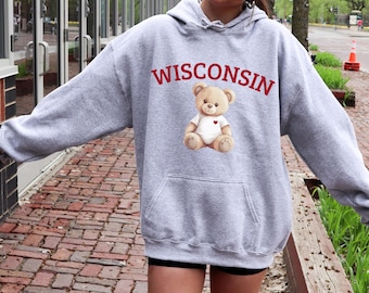 CUSTOM College Sweatshirt College Merch Teddy Bear Baby Tee Hoodie Game Day Apparel Tailgate Bed Party College Acceptance Gift ANY SCHOOL