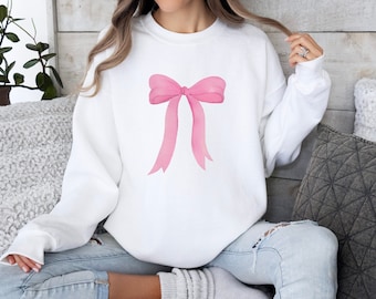 Sudadera con lazo rosa, sudadera de chica coqueta, núcleo de ballet, sudadera linda, top corto con lazo rosa, estética coqueta, sudadera con capucha Y2K