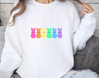 Easter Peep Sweatshirt, Cute Easter Bunny Peeps Baby Tee, Bright Easter Peep Hoodie, Peeps Sweatshirt, Cute Easter Gift, Peep Baby Tee, Y2K
