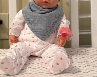 Custom Embroidered Bandana Baby Bib