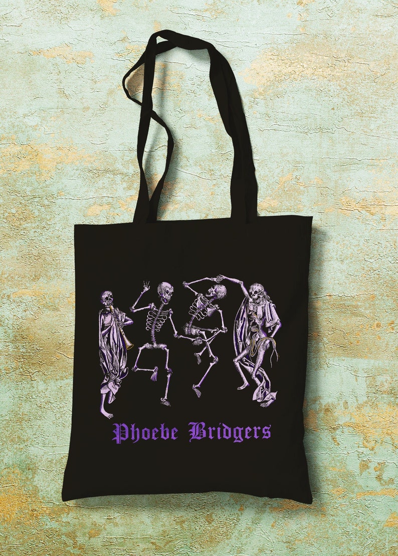 Phoebe Bridgers Dancing Skeletons Tote Bag 