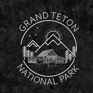 Grand Teton National Park SVG file, Grand Teton National Park PNG file, Grand Teton National Park DXF file