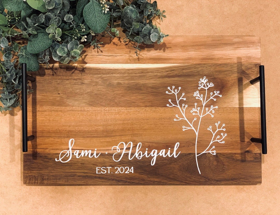 Personalized Wooden Riser Farm House Decor Pedestal Stand Display Tray ...