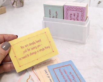 Kids and Preteens Daily Lunchbox Affirmation Notes- Whole School Year Encouragement Backpack Notes- 200 Cards Printed with Case.