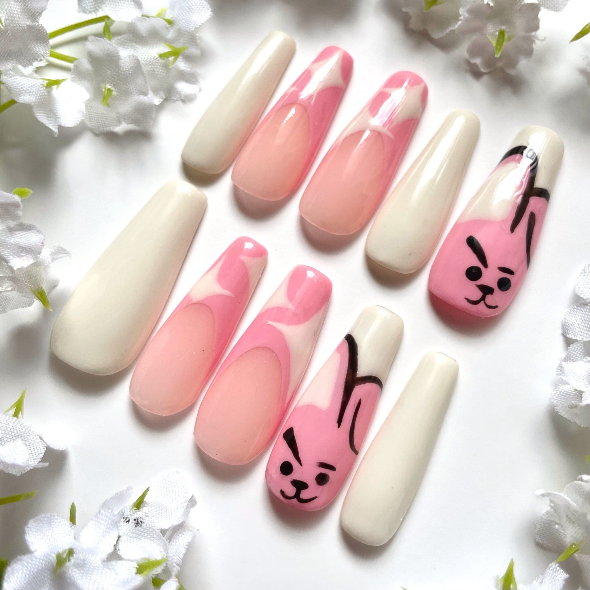 BT21 Cooky Press on Nails BTS Kpop False Nails Etsy
