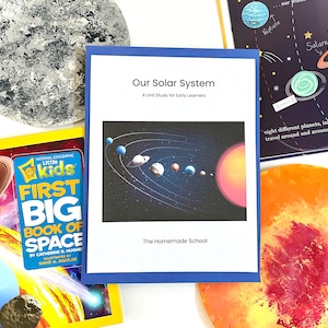 Solar System Unit Study, Space Unit Study, Planets, Sun, Moon, Homeschool, Learning Material, Activities for Kids, Space Activities for Kids