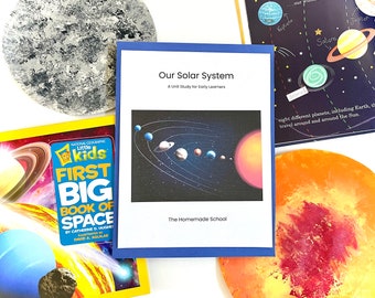 Solar System Unit Study, Space Unit Study, Planets, Sun, Moon, Homeschool, Learning Material, Activities for Kids, Space Activities for Kids