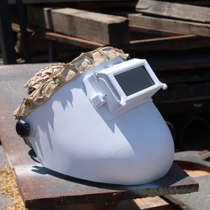 Pipeliner welding hood , #customleathermask ,weldinghood  ,sugarscoop ,sugarscoopweldingmask ,welding ,faceshield, leather welding mask,