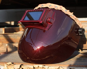 Pipeliner welding hood , #customleathermask ,weldinghood  ,sugarscoop ,sugarscoopweldingmask ,welding ,faceshield, leather welding mask,