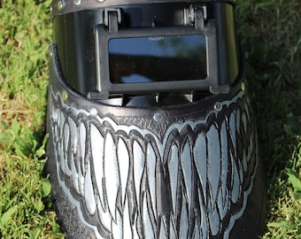 Welding mask,welding hat, #customleathermask ,weldinghood  ,sugarscoop ,sugarscoopweldingmask ,welding ,faceshield, leather welding mask