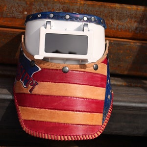 Fibermetal welding hood , #customleathermask ,weldinghood  ,sugarscoop ,sugarscoopweldingmask ,welding ,faceshield, leather welding mask