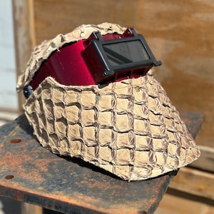 Maska spawalnicza, maska spawalnicza, #customleathermask,spawalniczykaptur,sugarscoop,sugarscoopspawalniczamaska,spawanie,przyłbica,skórzana maska spawalnicza,