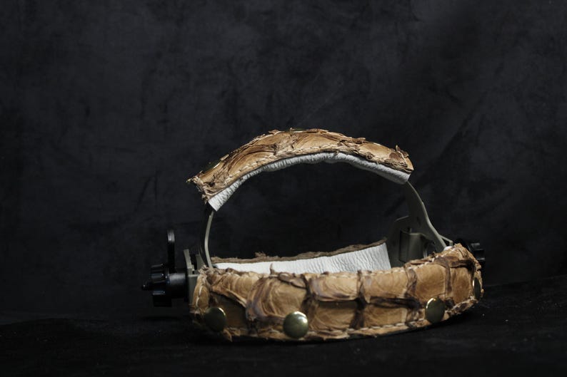 PIRARUCU Welding mask #weldingmask #leatherweldingmask #customleathermask welding hood sugarscoop leather welding mask image 13