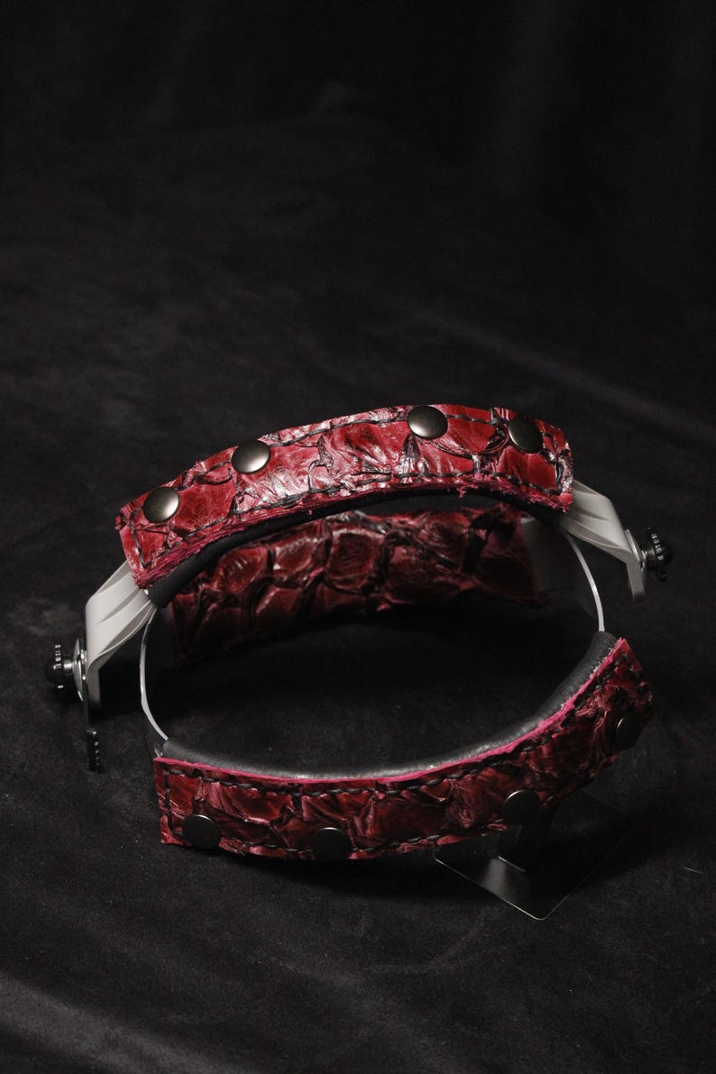 PIRARUCU Welding mask #weldingmask #leatherweldingmask #customleathermask welding hood sugarscoop leather welding mask image 10